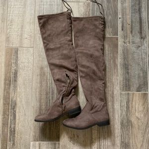 Brown over the knee boots